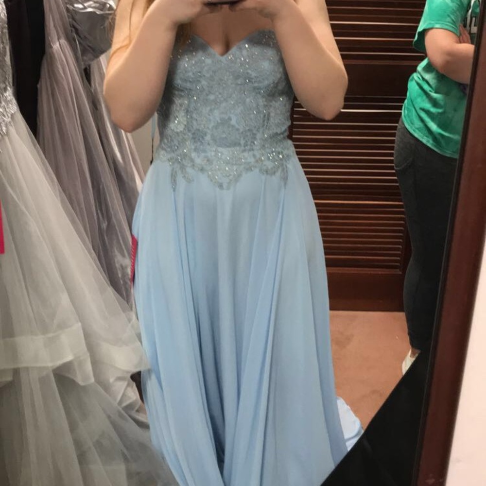 Light blue prom dress